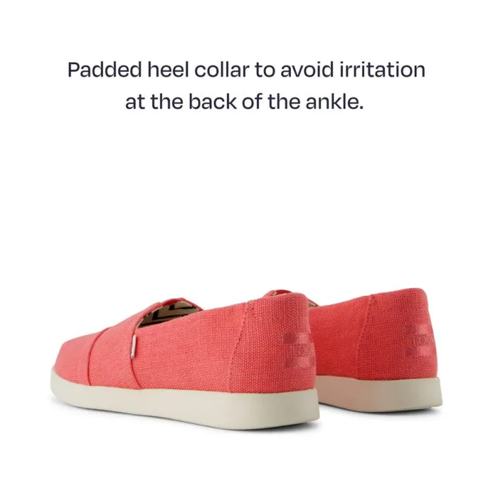 Toms Slip Ons Alpargata Plus Sunset Coral Heritage Canvas 8211 Women