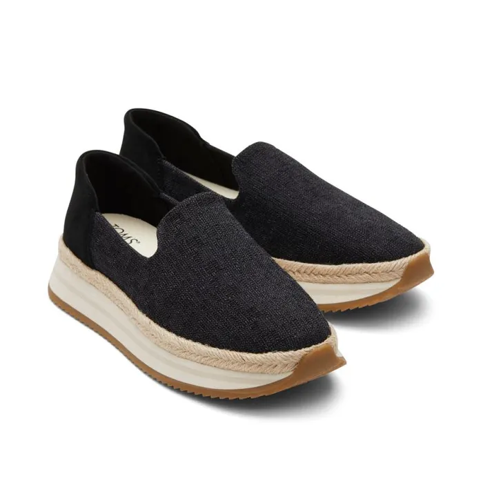 Toms Slip Ons Jocelyn Espadrille Sneaker Suede Black 8211 Women