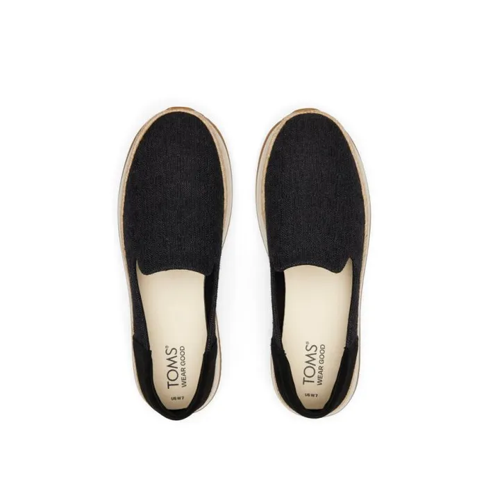 Toms Slip Ons Jocelyn Espadrille Sneaker Suede Black 8211 Women