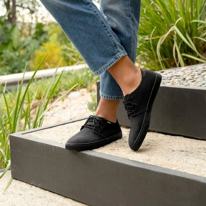 Toms Sneakers Carlo LaceUp Sneaker All Black Heritage Canvas 8211 Men Toms Sneakers Carlo LaceUp Sneaker All Black Heritage Canvas 8211 Men