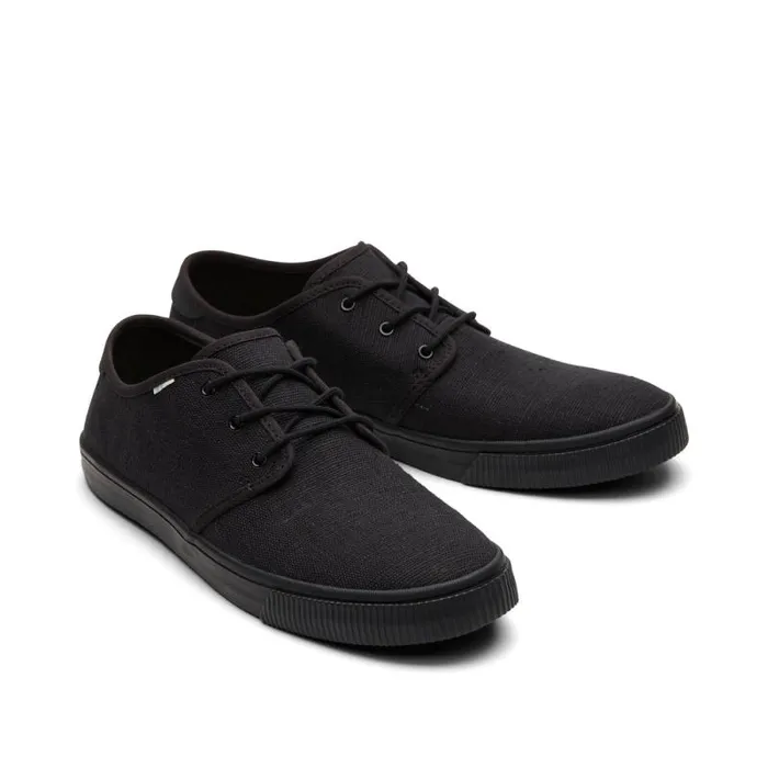 Toms Sneakers Carlo LaceUp Sneaker All Black Heritage Canvas 8211 Men Toms Sneakers Carlo LaceUp Sneaker All Black Heritage Canvas 8211 Men