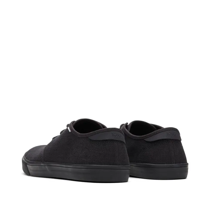 Toms Sneakers Carlo LaceUp Sneaker All Black Heritage Canvas 8211 Men Toms Sneakers Carlo LaceUp Sneaker All Black Heritage Canvas 8211 Men