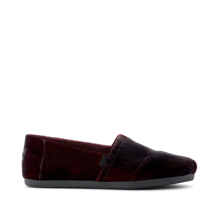 Toms TOMS Classics Alpargata Cloudbound Burgundy Jewel Velvet 8211 Women