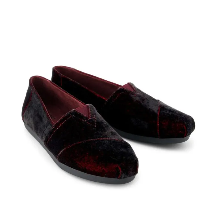 Toms TOMS Classics Alpargata Cloudbound Burgundy Jewel Velvet 8211 Women