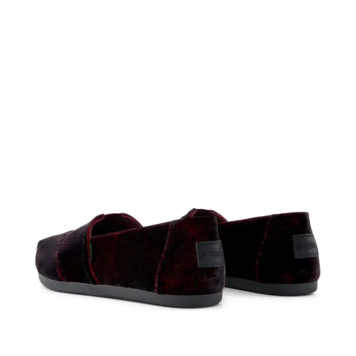 Toms TOMS Classics Alpargata Cloudbound Burgundy Jewel Velvet 8211 Women
