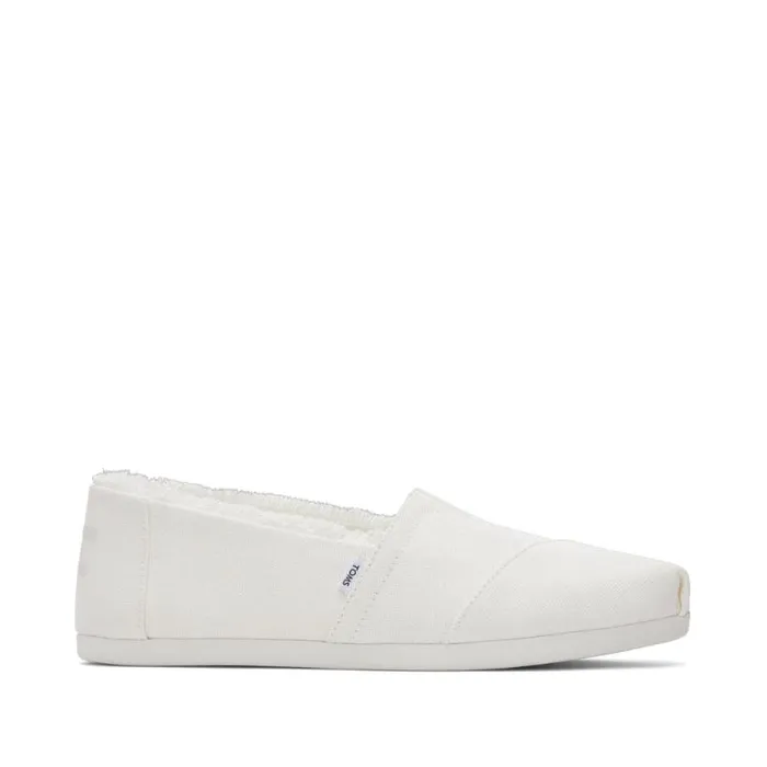 Toms TOMS Classics Alpargata Cloudbound Fringed White Canvas 8211 Women