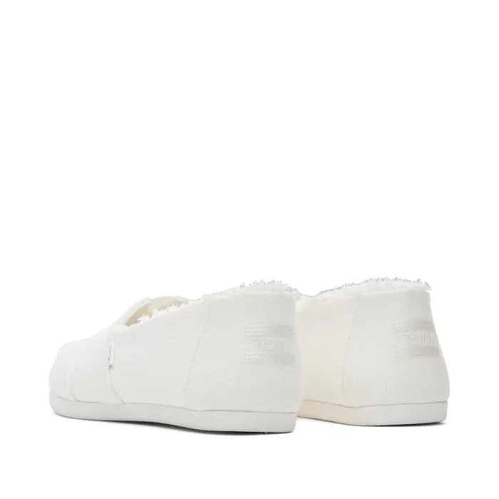 Toms TOMS Classics Alpargata Cloudbound Fringed White Canvas 8211 Women Toms TOMS Classics Alpargata Cloudbound Fringed White Canvas 8211 Women