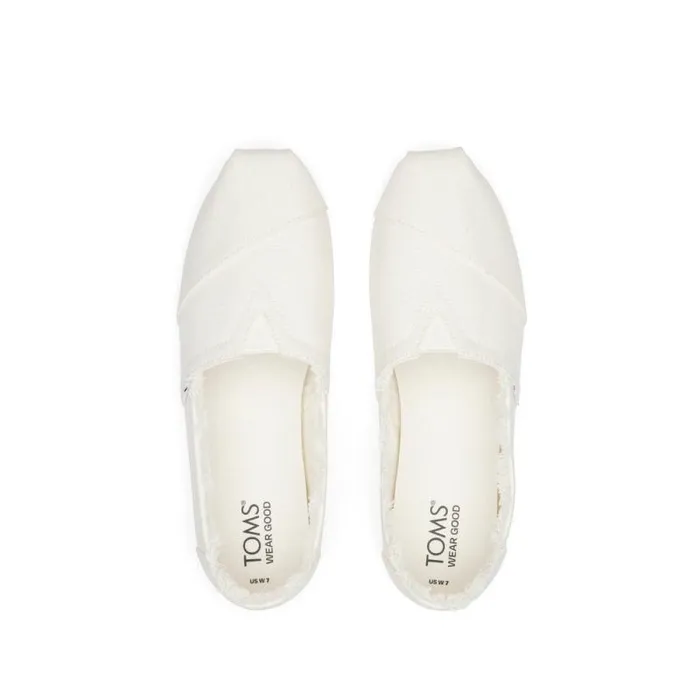 Toms TOMS Classics Alpargata Cloudbound Fringed White Canvas 8211 Women Toms TOMS Classics Alpargata Cloudbound Fringed White Canvas 8211 Women