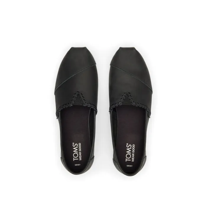 Toms TOMS Classics Alpargata Cloudbound Leather Black 8211 Women Toms TOMS Classics Alpargata Cloudbound Leather Black 8211 Women