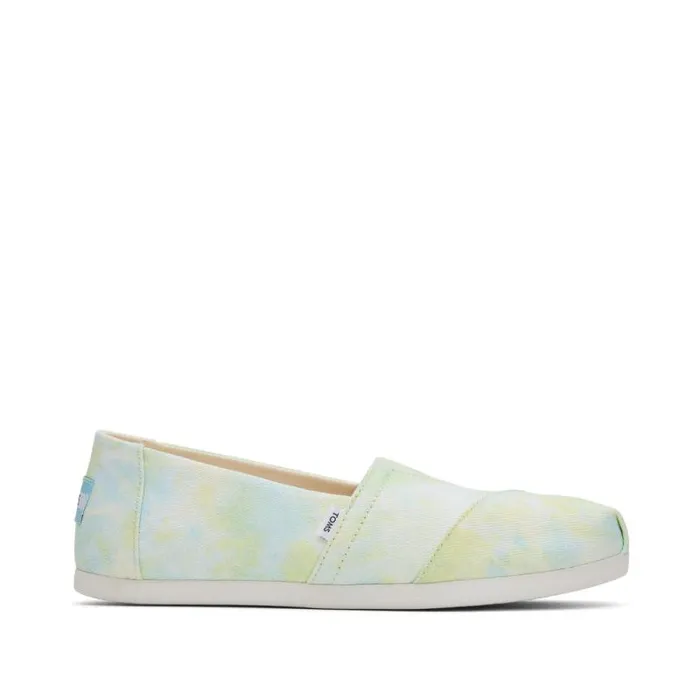 Toms TOMS Classics Alpargata Cloudbound Neon Yellow Lime Tie Dye Twill 8211 Women