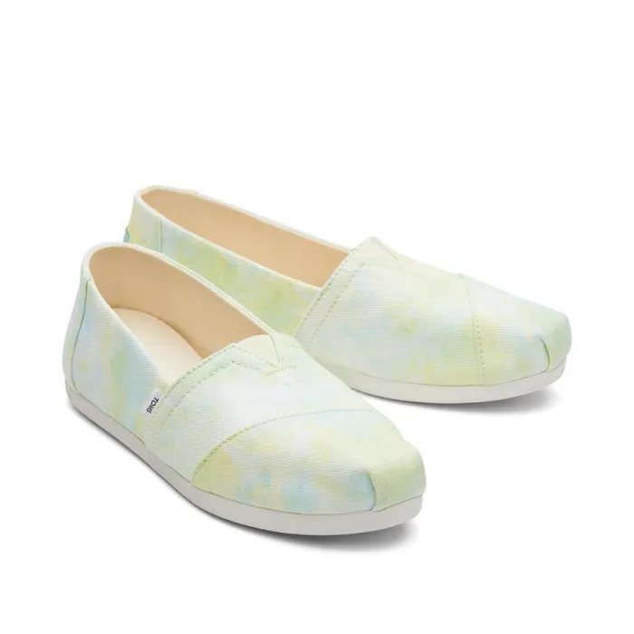 Toms TOMS Classics Alpargata Cloudbound Neon Yellow Lime Tie Dye Twill 8211 Women Toms TOMS Classics Alpargata Cloudbound Neon Yellow Lime Tie Dye Twill 8211 Women