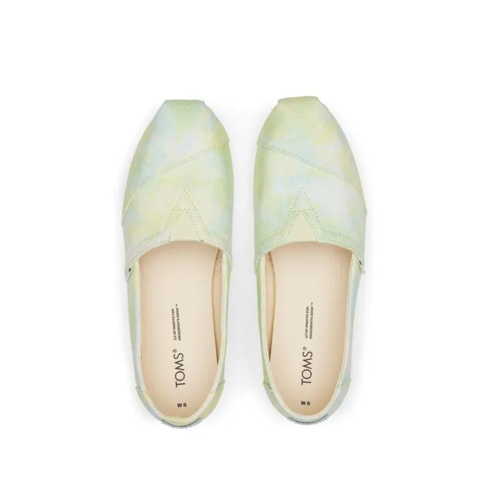 Toms TOMS Classics Alpargata Cloudbound Neon Yellow Lime Tie Dye Twill 8211 Women Toms TOMS Classics Alpargata Cloudbound Neon Yellow Lime Tie Dye Twill 8211 Women