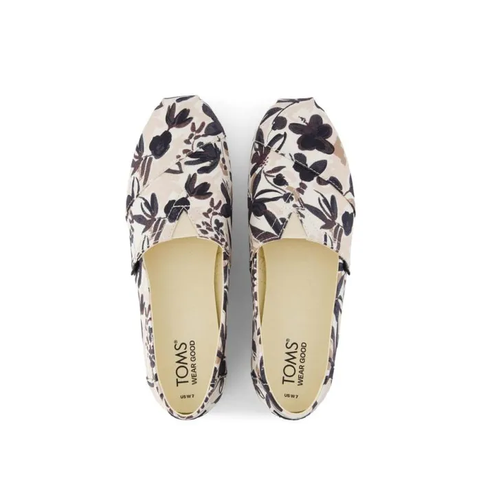 Toms TOMS Classics Alpargata Cloudbound Painted Floral Black 8211 Women