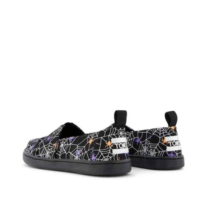 Toms TOMS Classics Alpargata Kids Shoe Black Glow In The Dark Spiders 8211 KidsWomen