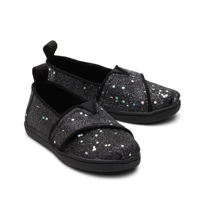Toms TOMS Classics Alpargata Toddler Shoe Black Cosmic Gliiter 8211 KidsWomen