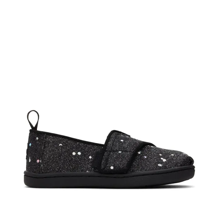 Toms TOMS Classics Alpargata Toddler Shoe Black Cosmic Gliiter 8211 KidsWomen
