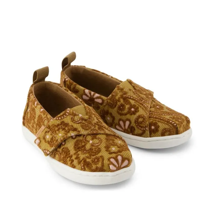 Toms TOMS Classics Alpargata Toddler Shoe Golden Honey Floral Brocade 8211 KidsWomen