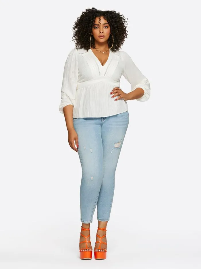 Tops Clothing Jessica Simpson Briar Blouse In Gardenia