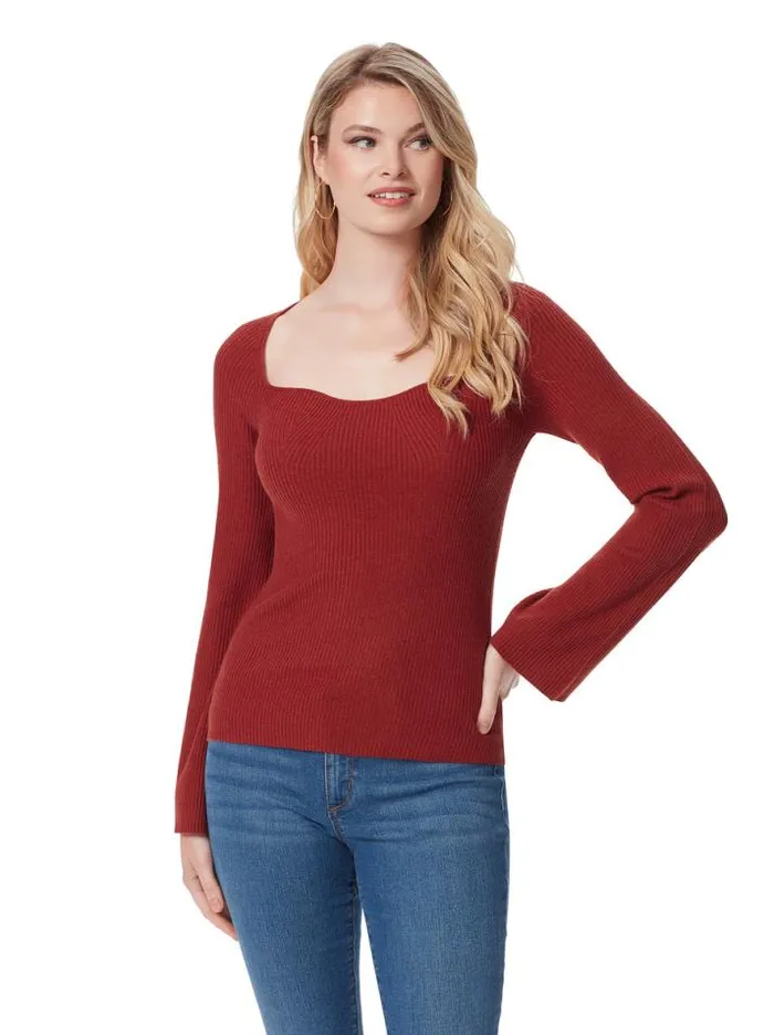 Tops Clothing Jessica Simpson Calisata Top In Infinity In Russet Brown