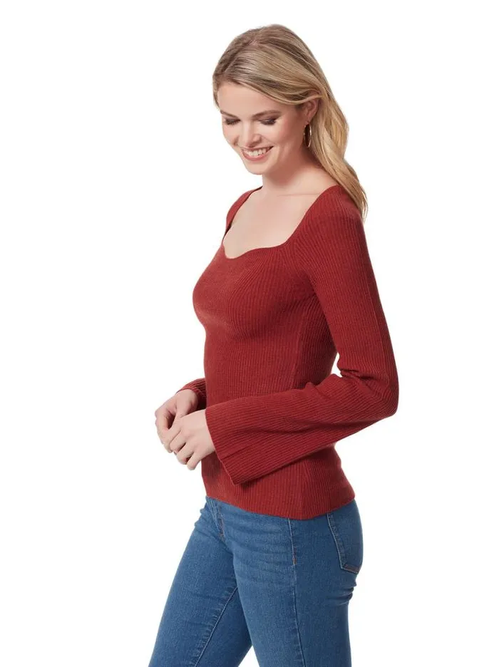 Tops Clothing Jessica Simpson Calisata Top In Infinity In Russet Brown