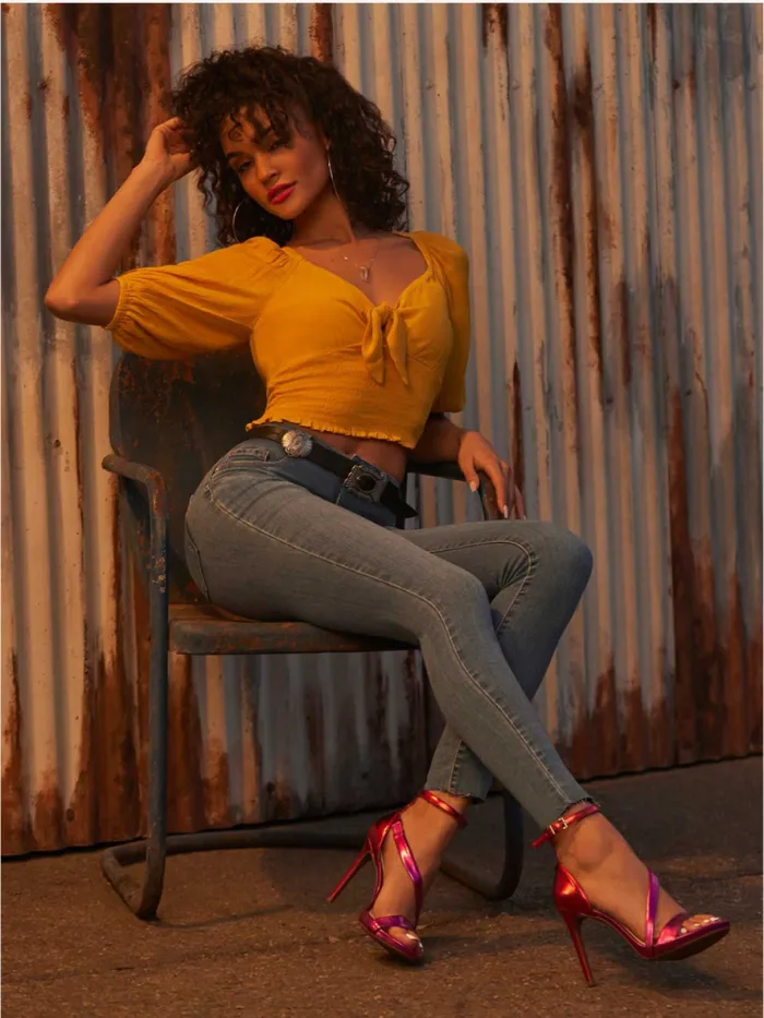 Tops Clothing Jessica Simpson Carey Top In Golden Rod