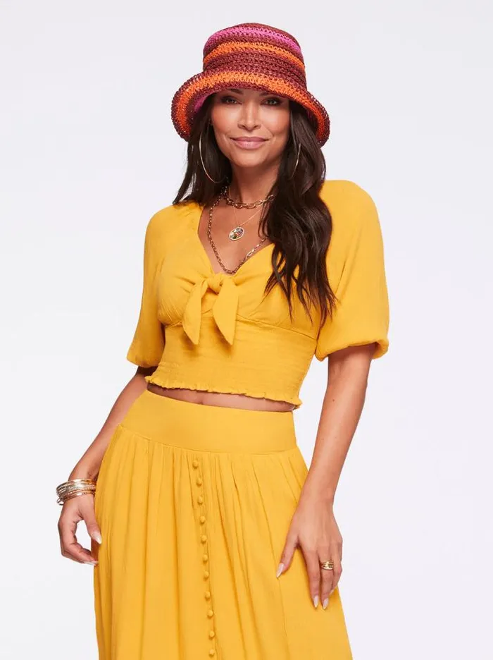 Tops Clothing Jessica Simpson Carey Top In Golden Rod