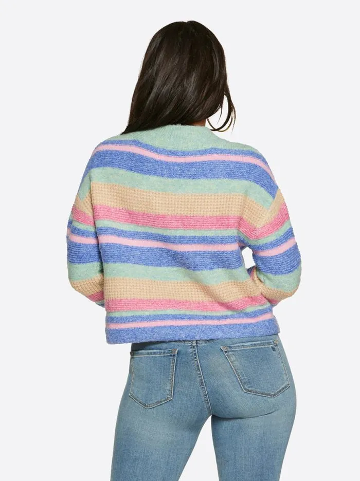 Tops Clothing Jessica Simpson Portia Sweater In Desert Rose Stripe