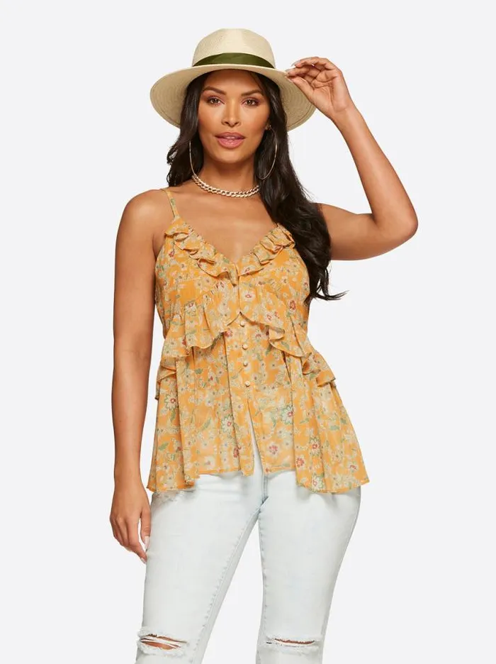 Tops Clothing Jessica Simpson Zoey Cami In Southern Beauties Mini