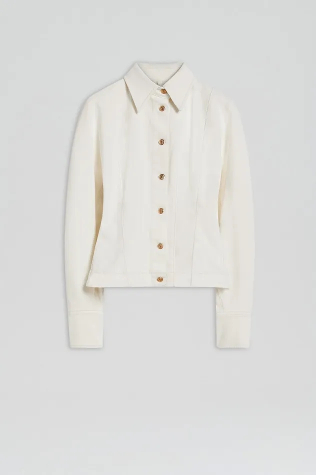 Tops DENIM COCOON SLEEVE JACKET NATURAL Scanlan Theodore Women Tops DENIM COCOON SLEEVE JACKET NATURAL Scanlan Theodore Women