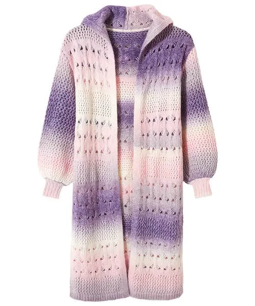 Tops Tunics and Blouses Apparel Joebrowns Sloe Joes Ombre Cosy Longline Cardigan Multi