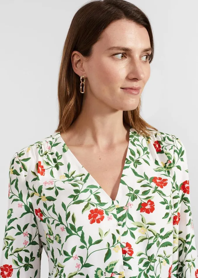 Tops Women HOBBS Florence Blouse Ivory Multi