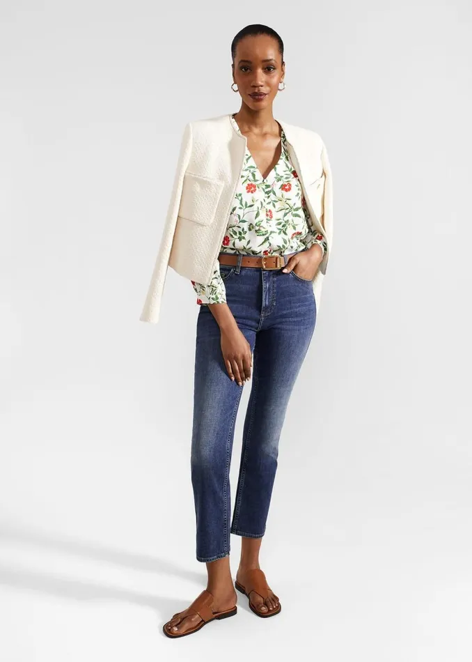 Tops Women HOBBS Florence Blouse Ivory Multi