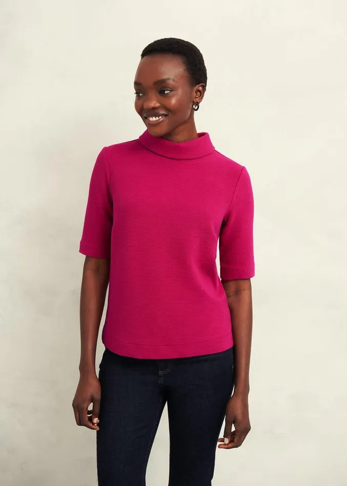 Tops Women HOBBS Tali Textured Top Cranberry
