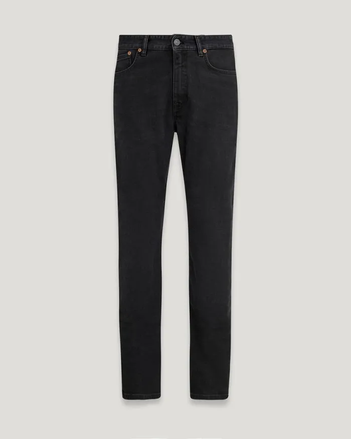 Trousers Men Belstaff Longton Slim Jeans Washed Black
