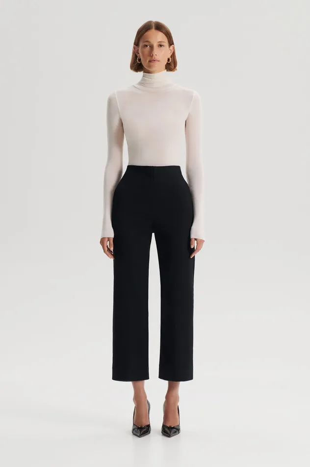 Trousers SATEEN CROPPED WIDE LEG TROUSER BLACK Scanlan Theodore Women