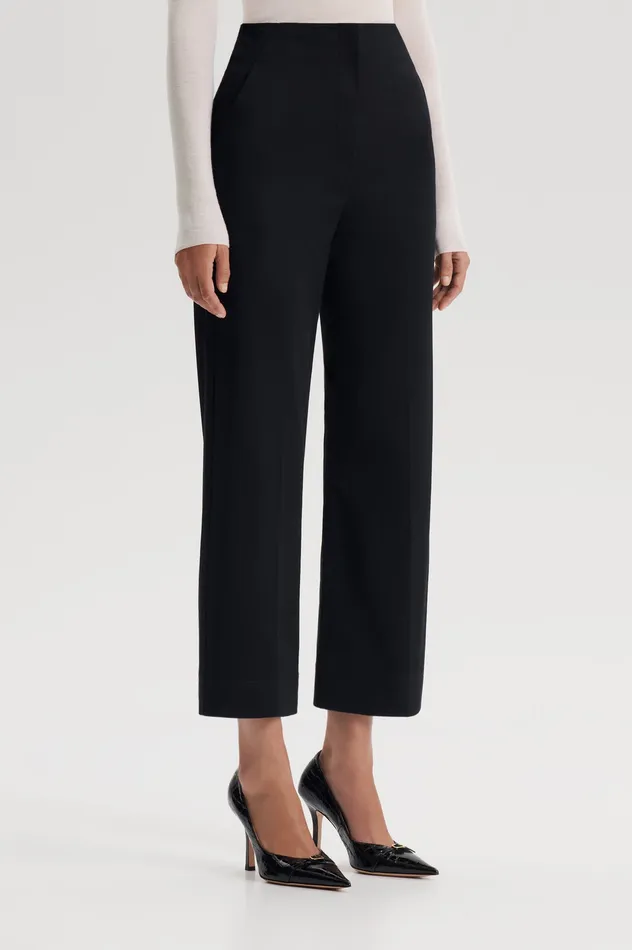 Trousers SATEEN CROPPED WIDE LEG TROUSER BLACK Scanlan Theodore Women