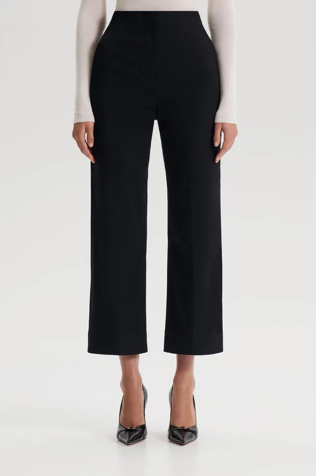 Trousers SATEEN CROPPED WIDE LEG TROUSER BLACK Scanlan Theodore Women
