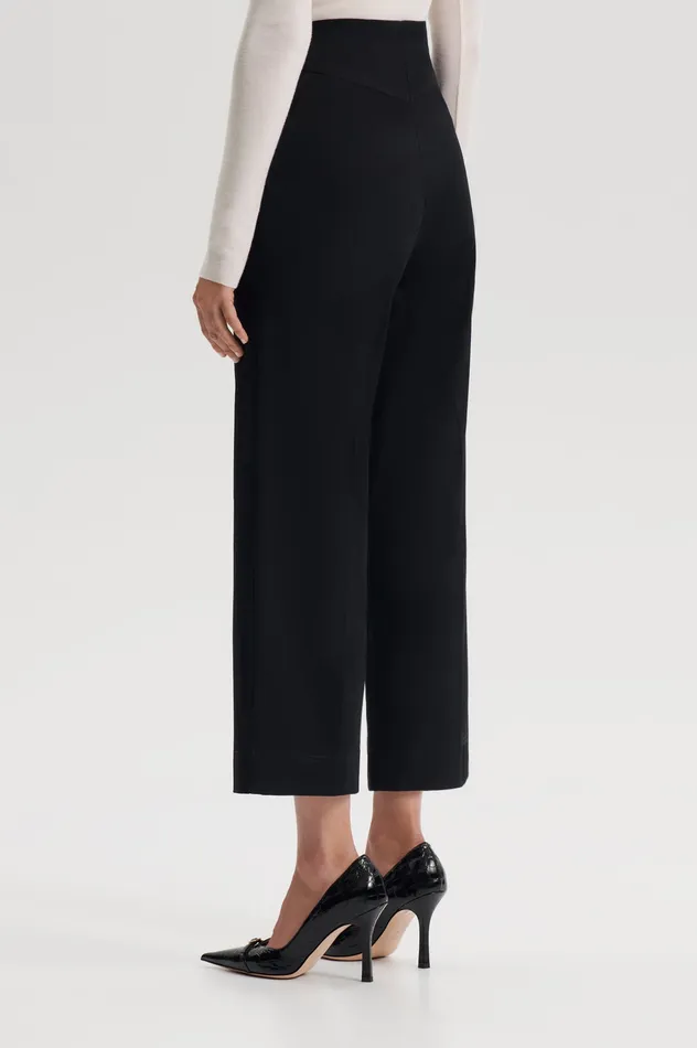 Trousers SATEEN CROPPED WIDE LEG TROUSER BLACK Scanlan Theodore Women