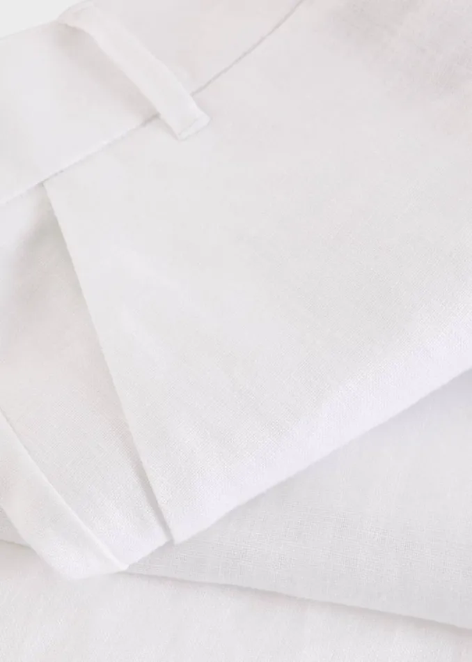 Trousers Women HOBBS Lynn Linen Trousers White