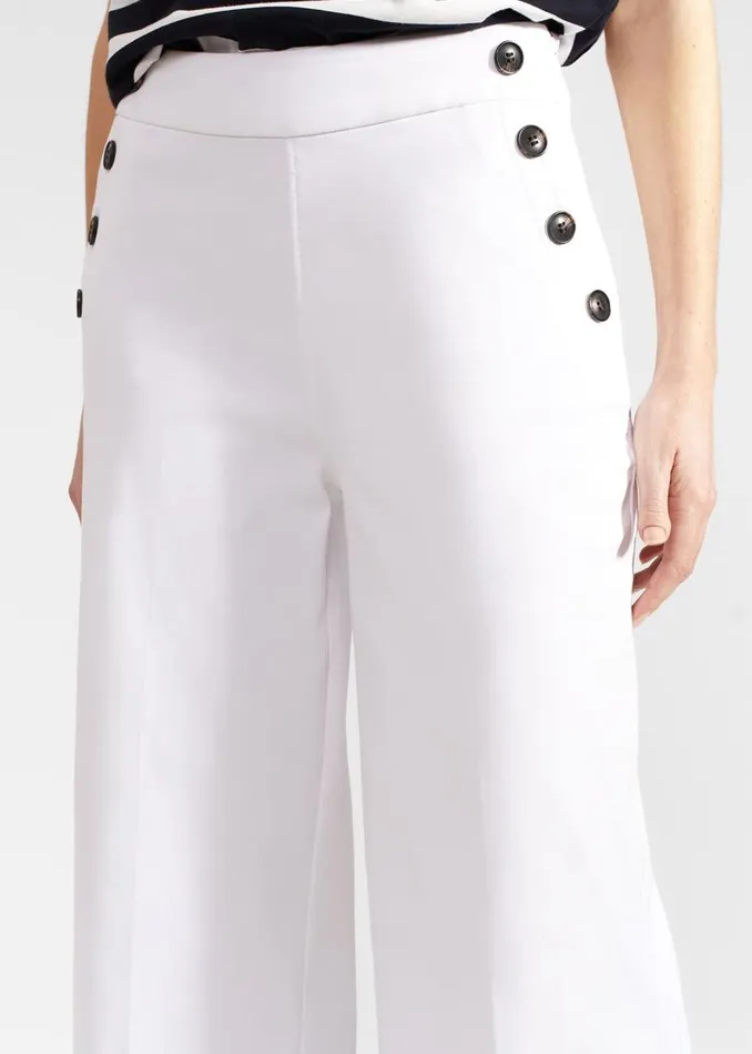 Trousers Women HOBBS Petite Simone Crop Trousers With Cotton White