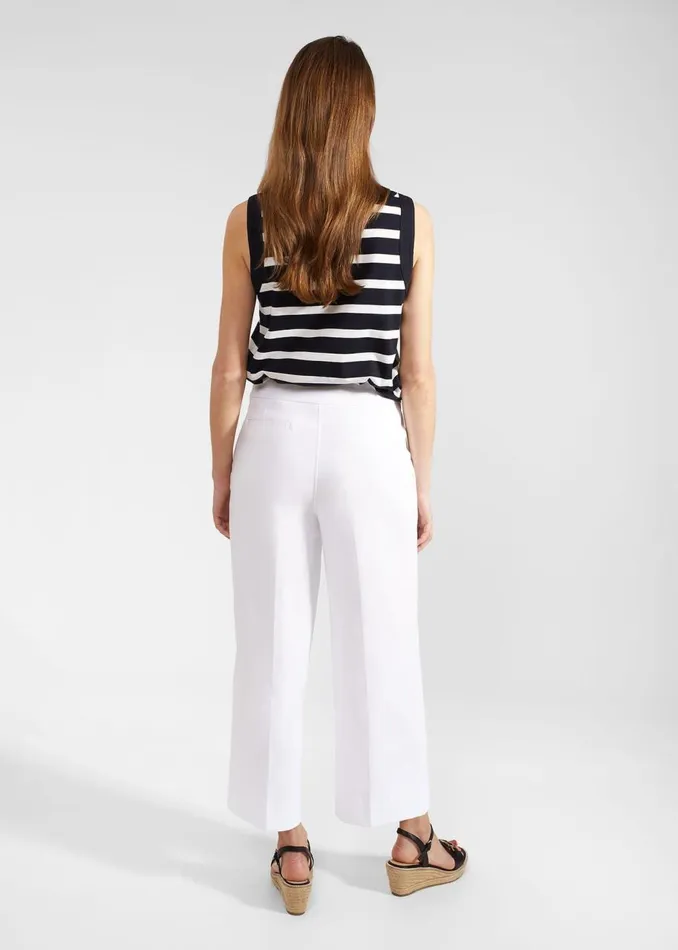 Trousers Women HOBBS Petite Simone Crop Trousers With Cotton White