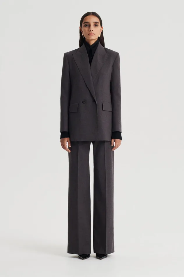 Trousers Women STRIPE MID RISE TROUSER GREY Scanlan Theodore Trousers Women STRIPE MID RISE TROUSER GREY Scanlan Theodore