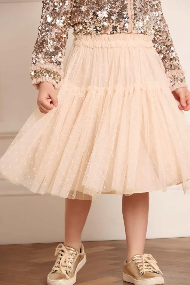 Tulle Kids Skirt Beige Kids Needle and Thread Kids Formalwear