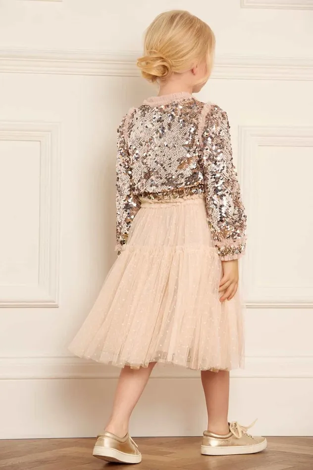Tulle Kids Skirt Beige Kids Needle and Thread Kids Formalwear