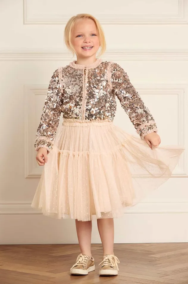 Tulle Kids Skirt Beige Kids Needle and Thread Kids Formalwear