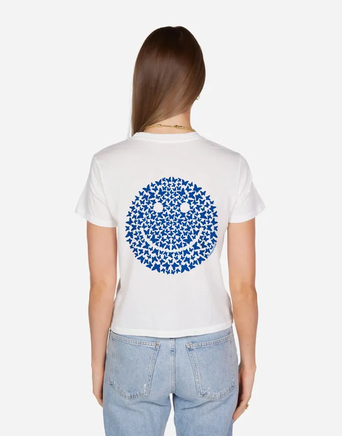 Ursula Butterfly Happyface Milk Women039s Lauren Moshi Short Sleeve