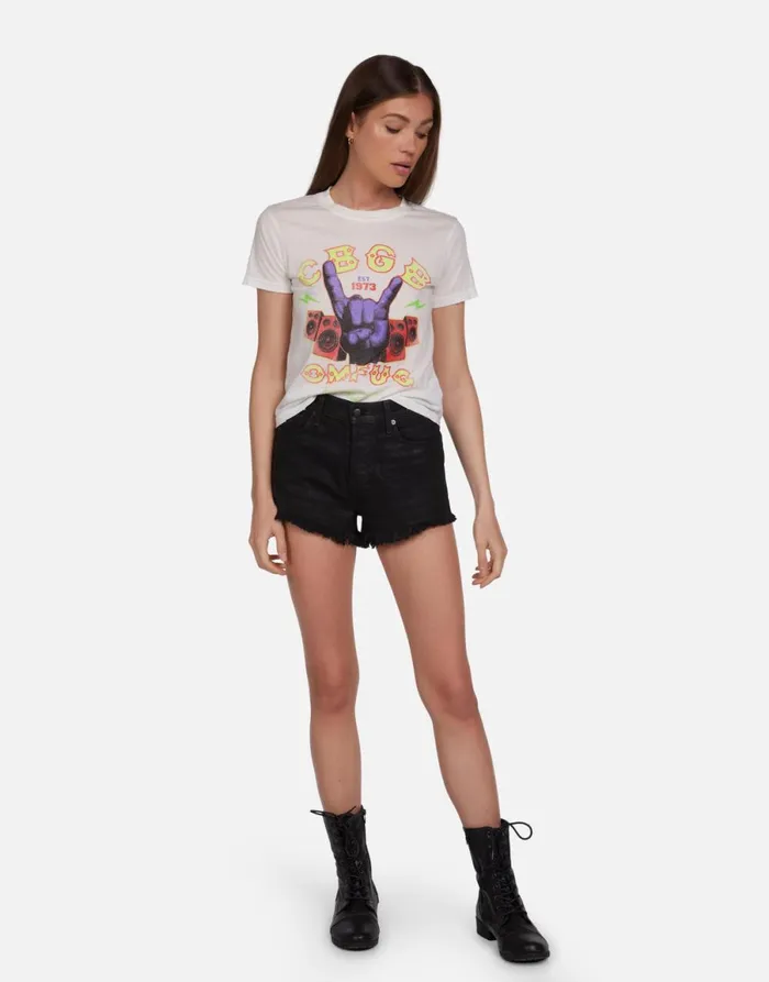 Ursula CBGB Rock Hand Milk Women039s Lauren Moshi Short Sleeve