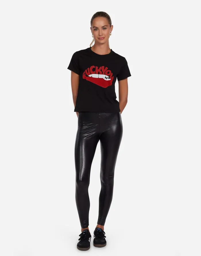 Ursula F You Biting Lip Black Women039s Lauren Moshi Short Sleeve