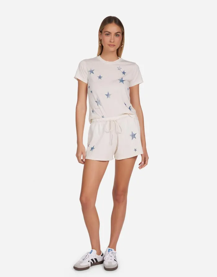 Ursula Vintage Stars Ivory Ombre Women039s Lauren Moshi Short Sleeve