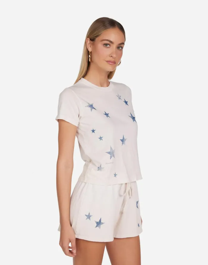 Ursula Vintage Stars Ivory Ombre Women039s Lauren Moshi Short Sleeve